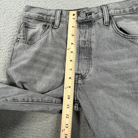 Levi's 501 '93 Jeans Men's 30x28 Gray Denim Straight Faded Distressed Button Fly - Picture 11 of 12